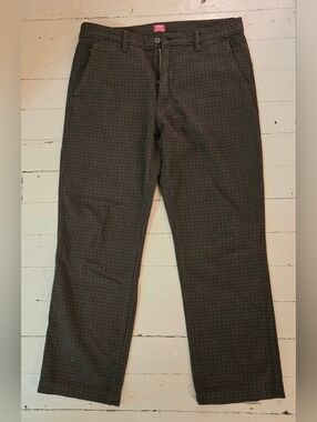 Levi's Men's Brown Houndstooth Relaxed Straight Chinos
